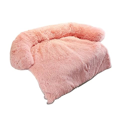 Miaogoo Haustierbett für Hund und Katze, waschbar, warm, Hundesofa, Bett, Schlafkissen, gemütliche Möbelschutzmatte, beruhigende Unterlage für Welpen, 115 x 95 x 15 cm, Rosa von Miaogoo