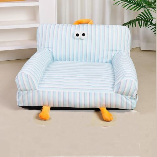 Miaogoo Kuscheliges Haustiersofa mit abnehmbarem, waschbarem Bezug, rutschfest, kratzfest, 40 x 50 x 30 cm, Blau von Miaogoo