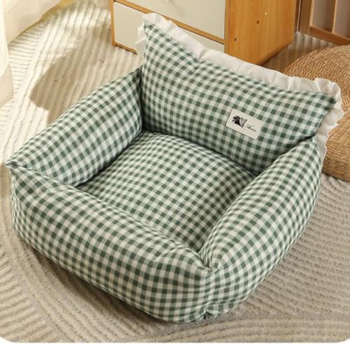 Miaogoo Weiche Katzen-Couch, Hundesofa, gemütliches Haustierbett, Kissen, Armlehne und Rückenlehne, rutschfeste Haustier-beruhigende Unterlage, Schlafmatratze für kleine Hunde, Katzen (47 x 42 cm) von Miaogoo
