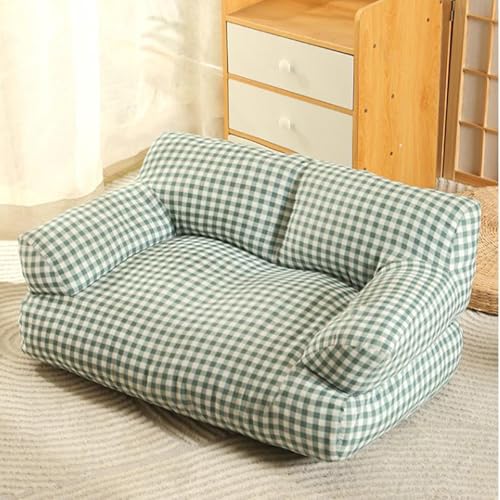 Miaogoo Weiche Katzen-Couch, Hundesofa, gemütliches Haustierbett, Kissen, Armlehne und Rückenlehne, rutschfeste Haustier-beruhigende Unterlage, Schlafmatratze für kleine Hunde, Katzen (66 x 38 cm) von Miaogoo