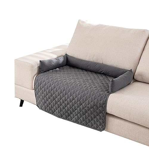 Miaogoo Weiches, bequemes Katzen- und Hundesofa-Bett, wasserdichter Hundesofabezug, waschbare Hundematte, rutschfeste Beruhigungspad, bequeme Hundekissenmatten (75 x 75 cm, Dunkelgrau) von Miaogoo