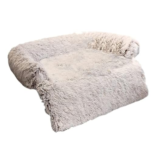 Miaogoo Weiches Katzen- und Hundebett, Welpen, Kätzchen, Schlafkissen, Bett, Sofa, Möbelschutz, rutschfeste Hundematte, warm, beruhigende Unterlage (105 x 95 x 15 cm, Kaffee) von Miaogoo