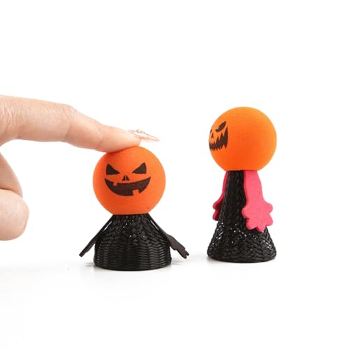 Miaoyak Lustiges Halloween-Haustier-Spielzeug, entzückendes Katzenzubehör, Hüpf-Elfenkürbis-Kopf-Puppe für Kätzchen und Welpen, 10 Stück Miaoyak Lustiges Halloween-Haustier-Spielzeug, entzückendes Katzenzubehör, Hüpf-Elfenkürbis-Kopf-Puppe für Kätzchen und Welpen, 10 Stück von Miaoyak