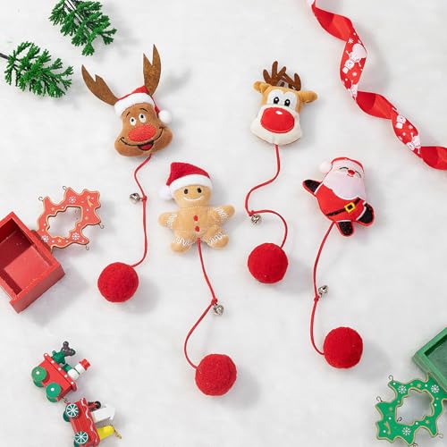 Miaoyak Weihnachts-Katzenspielzeug, Weihnachts-Plüschball mit Glocke, interaktives beruhigendes Spielzeug für Haustiere Miaoyak Weihnachts-Katzenspielzeug, Weihnachts-Plüschball mit Glocke, interaktives beruhigendes Spielzeug für Haustiere von Miaoyak