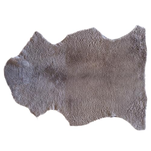 Miauff Echtes Lammfell/Schaffell für Hunde & Katzen, Merino Naturfell in Premium Qualität - weich & flauschig, selbstreinigend, mit Naturmerkmalen ca. 90-100 cm x 50-60cm (braun) von Miauff
