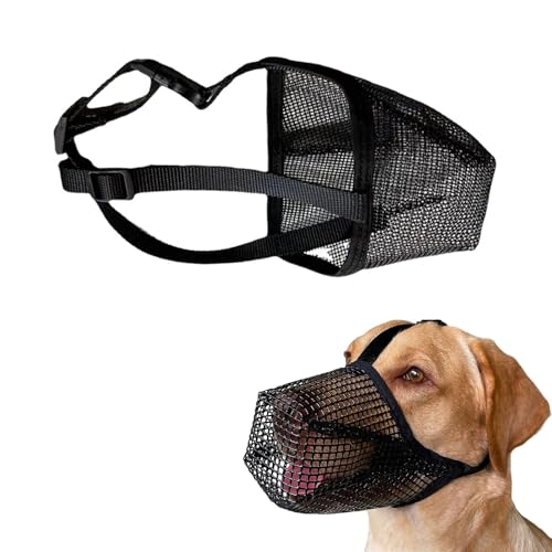 Maulkorb für Große Hunde, Mesh Maulkorb Hund, Atmungsaktive Hunde Maulkorb, Prevent Fressen/Kauen/Beißen Hunde Maulkorb, Verstellbare Hundemaske für kleine, mittelgroße und große Hunde-Schwarz (S) Maulkorb für Große Hunde, Mesh Maulkorb Hund, Atmungsaktive Hunde Maulkorb, Prevent Fressen/Kauen/Beißen Hunde Maulkorb, Verstellbare Hundemaske für kleine, mittelgroße und große Hunde-Schwarz (S) von Miayical