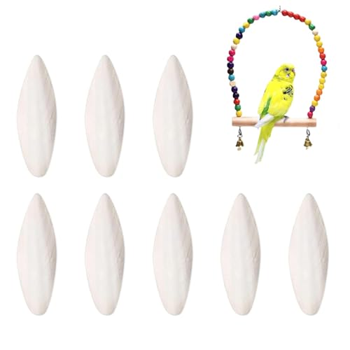 Sepiaschalen, Sepia Knochen, Papageien Spielzeug, Vögel Kauen Spielzeug, Vogelspielzeug, mit 1 Papageien Schaukel, für Nymphensittiche, Sittiche Finken und Andere Kleine Haustiere, 8PCS, 7-9CM Sepiaschalen, Sepia Knochen, Papageien Spielzeug, Vögel Kauen Spielzeug, Vogelspielzeug, mit 1 Papageien Schaukel, für Nymphensittiche, Sittiche Finken und Andere Kleine Haustiere, 8PCS, 7-9CM von Miayical