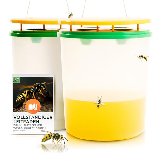 Mice&Co 2 Profi Wespenfallen, Wespenschutz – Große Fallen ohne Gift – Asiatische Hornissenvernichter Vespa Velutina Wespenfalle – Wespenprodukte | Wiederverwendbare Garten-Wespenfallen zum Aufhängen Mice&Co 2 Profi Wespenfallen, Wespenschutz – Große Fallen ohne Gift – Asiatische Hornissenvernichter Vespa Velutina Wespenfalle – Wespenprodukte | Wiederverwendbare Garten-Wespenfallen zum Aufhängen von Mice&Co
