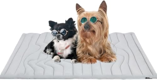 Micmetago dr Pfoten PfotenChill - Selbstkühlende Hundematte – Kühlmatte für Hunde & Katzen ohne Strom, tragbar & faltbar – Sommer Kühlkissen für große & kleine Hunde (L(120 * 70CM)) von Micmetago