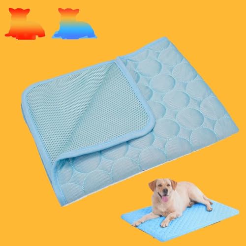 Qosigote Pfotenfrost Matte, Hundekühlmatte Selbstkühlend – Waschbare Kühlmatte für Hunde, Atmungsaktiv & Faltbar, Rutschfestes Hundekühlkissen für Sommer, Zuhause, Auto & Reisen (Hellblau,XXL) Qosigote Pfotenfrost Matte, Hundekühlmatte Selbstkühlend – Waschbare Kühlmatte für Hunde, Atmungsaktiv & Faltbar, Rutschfestes Hundekühlkissen für Sommer, Zuhause, Auto & Reisen (Hellblau,XXL) von Micmetago