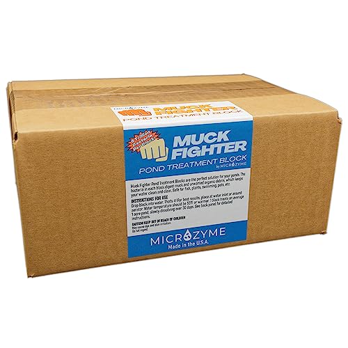 Microzyme Muck Fighter Teichbehandlungsblock, hält 30 Tage, natürliche Teichbakterien und Schlamm, zersetzende Enzyme, wasserreinigende Gerüche beseitigende Mikroben, sicher für Fische, Haustiere und Microzyme Muck Fighter Teichbehandlungsblock, hält 30 Tage, natürliche Teichbakterien und Schlamm, zersetzende Enzyme, wasserreinigende Gerüche beseitigende Mikroben, sicher für Fische, Haustiere und von Microzyme