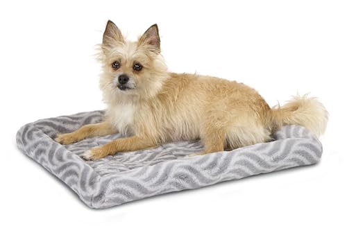 MidWest Homes For Pets QuiteTime 40224-WVGY Deluxe-Bett für kleine Hunde, leicht maschinenwaschbar und trocknergeeignet, Grau, 61 cm von MidWest Homes For Pets