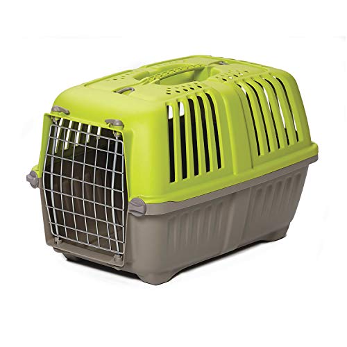 MidWest Homes for Pets Haustier-Tragetasche: Hartschalen-Hundetragetasche, Katzentrage, Kleintier-Tragetasche in Grün | Innenmaße 20,70 x 13,22 x 14,09 cm (L x B x H) & geeignet für kleine Hunderassen von MidWest Homes for Pets