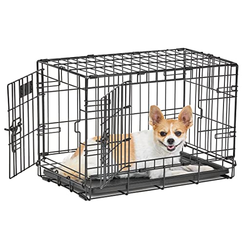 MidWest Homes for Pets Life Stages Modell 1622DD Hundebox, klein, Doppeltür, faltbar, Metall, 57 cm lang, mit Trenneinsatz, Bodenschutz, auslaufsicherer Wanne, für sehr kleine Hunde, schwarz MidWest Homes for Pets Life Stages Modell 1622DD Hundebox, klein, Doppeltür, faltbar, Metall, 57 cm lang, mit Trenneinsatz, Bodenschutz, auslaufsicherer Wanne, für sehr kleine Hunde, schwarz von MidWest Homes for Pets