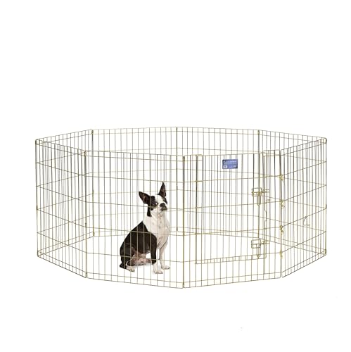 MidWest Homes for Pets Midwest Exercise Pen mit Tür, 76,2 cm, Gold von MidWest Homes for Pets