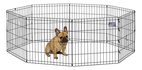 MidWest Homes for Pets 550-24 Laufstall und Spielgehege für Hunde, mit Tür, 61 x 61 cm, schwarze E-Beschichtung von MidWest Homes for Pets