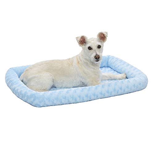 MidWest Homes for Pets Modell 40230-PB Haustierkissen, Hundebett, 76 cm langes Hunde- oder Katzenbett mit bequemer Polsterung, ideal für mittelgroße Hunderassen, blau von MidWest Homes for Pets