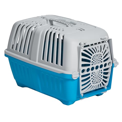 MidWest Homes for Pets Spree Transportbox für Haustiere, 48,3 cm, mit Kunststofftür, Blau von MidWest Homes for Pets