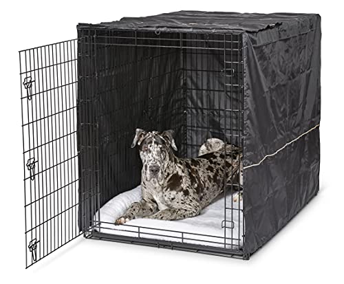 MidWest Homes for Pets CRV-54 Hundebox-Abdeckung, sehr groß, 137 cm, Sichtschutz für Hundebox MidWest Ginormous Modelle SL54 und SL54DD, maschinenwaschbar und trocknergeeignet, grau von MidWest Homes for Pets