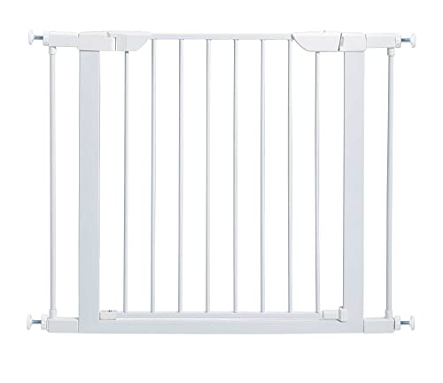MidWest Homes for Pets Modell 2929SW Haustier-Absperrgitter, Tor zum Durchlaufen, Stahl, 74 cm hoch, 74–97 cm breit, weiches Weiß von MidWest Homes for Pets