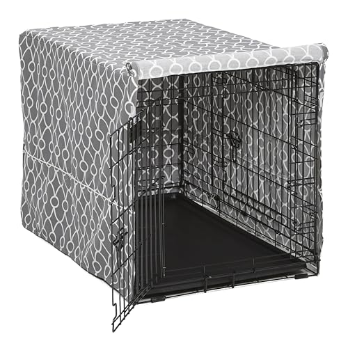 MidWest Homes for Pets CVR36T-GY Hundebox-Abdeckung, Stoff mit Teflonschutz, Sichtschutz für 91 cm lange Hundeboxen von MidWest und New World, maschinenwaschbar und trocknergeeignet von MidWest Homes for Pets