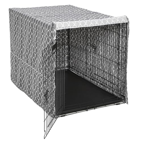 MidWest Homes for Pets CVR48T-GY Hundebox-Abdeckung, Stoff mit Teflonschutz, Sichtschutz für 122 cm lange Hundeboxen von MidWest und New World, maschinenwaschbar und trocknergeeignet von MidWest Homes for Pets