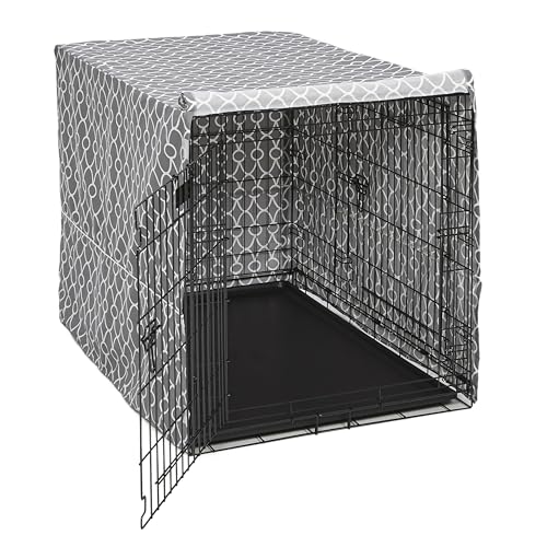 MidWest Homes for Pets CVR42T-GY Hundebox-Abdeckung, Stoff mit Teflonschutz, Sichtschutz für 107 cm lange Hundeboxen von MidWest und New World, maschinenwaschbar und trocknergeeignet von MidWest Homes for Pets