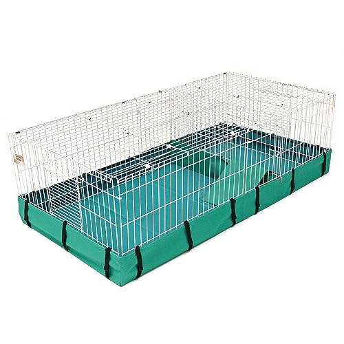 MidWest Homes for Pets Modell 171GHP Meerschweinchenkäfig, 119 x 61 x 36 cm (L x B x H), mit Deckeleinsatz und Trenneinsatz, weiß/grün von MidWest Homes for Pets