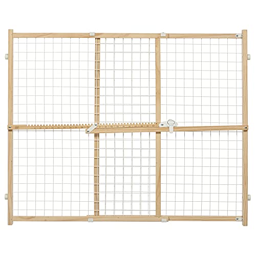 MidWest Homes for Pets Modell 2932WWM-2 Haustier-Absperrgitter, Sicherheitstor, 81 cm hoch, ausziehbar von 74–127 cm Breite, Holz von MidWest Homes for Pets