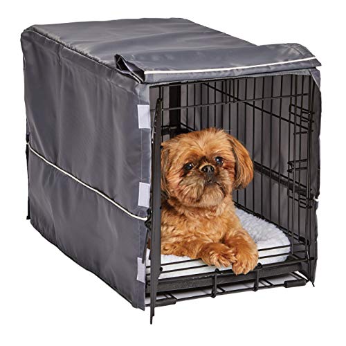 New World BCVR-22GY Hundebox-Abdeckung, Sichtschutz für Hundeboxen von New World, maschinenwaschbar und trocknergeeignet; hellgraues Designer-Muster von New World