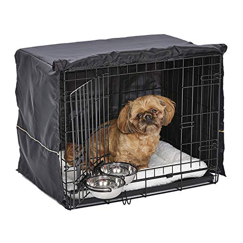 MidWest Homes for Pets iCrate 1524DD-KIT Hundebox-Set, mit ca. 61 cm langer Hundebox mit Doppeltür, Haustierbett, 2 Schüsseln und Box-Abdeckung, Trenneinsatz und patentierten Funktionen, schwarz MidWest Homes for Pets iCrate 1524DD-KIT Hundebox-Set, mit ca. 61 cm langer Hundebox mit Doppeltür, Haustierbett, 2 Schüsseln und Box-Abdeckung, Trenneinsatz und patentierten Funktionen, schwarz von MidWest Homes for Pets