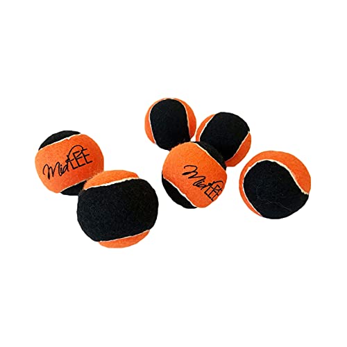 Midlee Hunde-Tennisbälle für Halloween, Orange/Schwarz, 6 Stück von Midlee