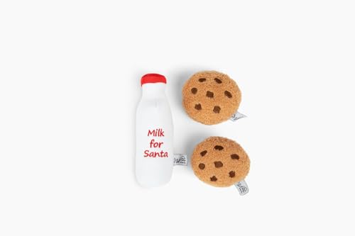 Midlee Santa's Milk and Cookies Plüsch-Hundespielzeug, Geschenkbox von Midlee