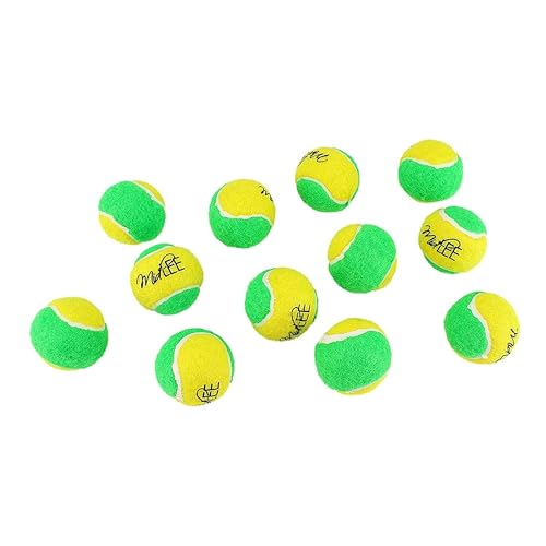 Midlee Tennisbälle für kleine Hunde, Grün/Gelb, 12 Stück von Midlee