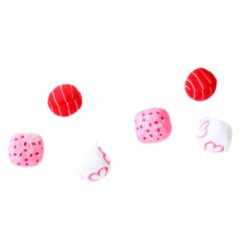 Midlee Valentine Plüschbälle Hundespielzeug, 6 Stück von Midlee