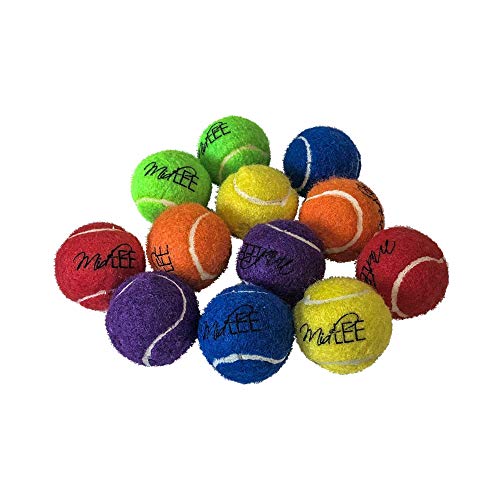 Mini-Tennisbälle für Hunde, 3,8 cm, mit Quietschelement, 12 Stück von Midlee
