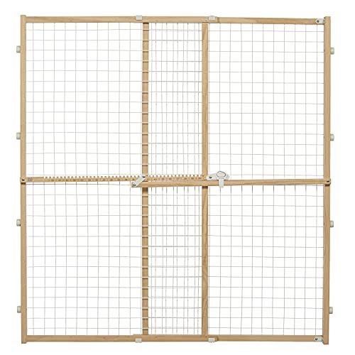 MidWest Homes for Pets Modell 2944WWM-2 Haustier-Absperrgitter, Sicherheitstor, 112 cm hoch, ausziehbar von 74–127 cm Breite, groß, Holz von MidWest Homes for Pets