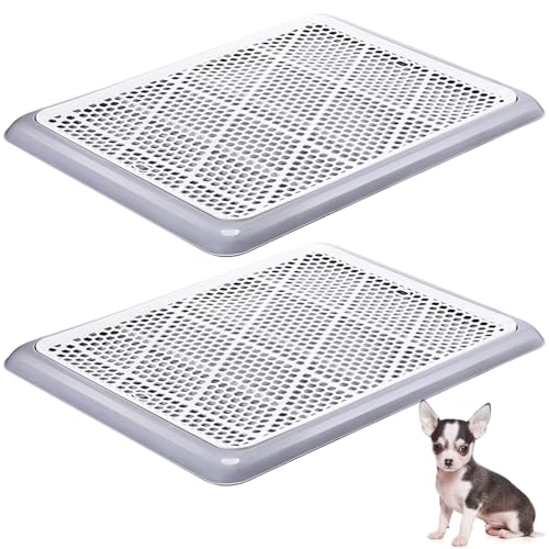 Mifoci Hundetöpfchen, Netzstoff, Bodenschutz, tragbar, Urinierunterlage, Haustier-WC, Katzentoilette, Ecke, für mittelgroße und große Hunde, 2 Stück (50 x 36 x 3,1 cm) von Mifoci