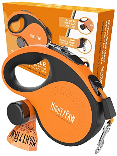 Mighty Paw Einziehbare Leine 3.0 orange Standard von Mighty Paw