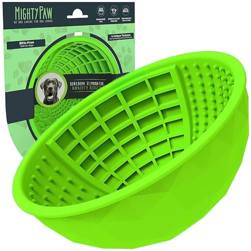Mighty Paw Hundenapf - Fressnapf für Hunde - Interaktiver Langsamfresser-Puzzle Napf für Angst - Futternapf Hund - Napf Hund - Unterstützt die orale Gesundheit - Spülmaschinenfest - BPA-freies Silikon von Mighty Paw
