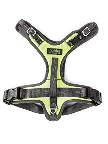 Mighty Paw Sport Harness 2.0, Gepolstertes Hundegeschirr, Verstellbare Hals- und Brustgurte mit reflektierenden Nähten (Medium, Grün) von Mighty Paw