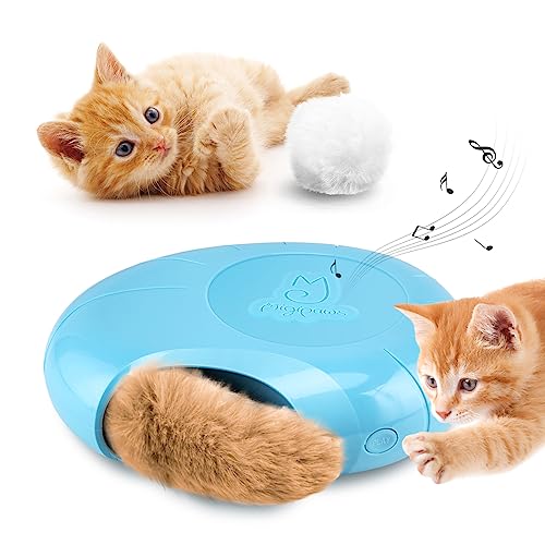 Migipaws Katzenspielzeug, elektrisch,interaktiv,Plüschball und -Schwanz mit Katzenminze,quietschendes Versteckspiel in einem Mäuseloch, intelligenter Kätzchen-Teaser, Unregelmäßige Bewegung Migipaws Katzenspielzeug, elektrisch,interaktiv,Plüschball und -Schwanz mit Katzenminze,quietschendes Versteckspiel in einem Mäuseloch, intelligenter Kätzchen-Teaser, Unregelmäßige Bewegung von Migipaws