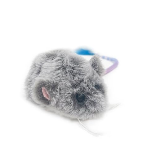 Migipaws Migi-Maus Katzenspielzeug (Grauer Langer Plüsch) von Migipaws