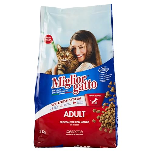 MIGLIOR GATTO 2Kg.Dry Rindfleisch/Leber Katzenfutter von Miglior