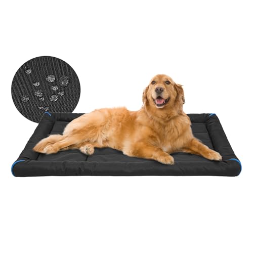 Miguel Outdoor Wasserdichtes Hundebett für Metallhundekäfige Wasserabweisende Oxford Allwetter Haustiermatte Strapazierfähig Leicht abwischbar Reise Innen Außenwelpe Katzenbett(122cm/48inch Schwarz) Miguel Outdoor Wasserdichtes Hundebett für Metallhundekäfige Wasserabweisende Oxford Allwetter Haustiermatte Strapazierfähig Leicht abwischbar Reise Innen Außenwelpe Katzenbett(122cm/48inch Schwarz) von Miguel