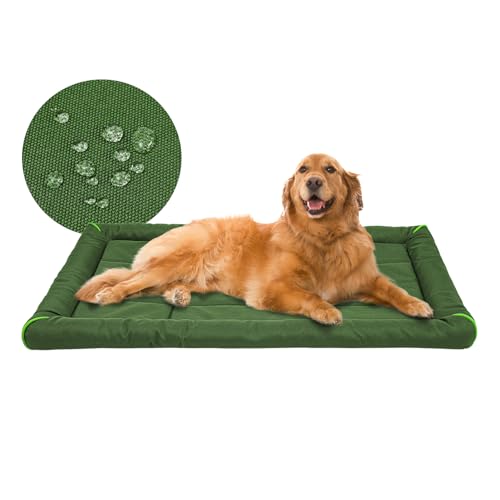 Miguel Outdoor Wasserdichtes Hundebett für Metallhundekäfige Wasserabweisende Oxford Allwetter Haustiermatte Strapazierfähig Leicht abwischbar Reise Innen und Außenwelpe Katzenbett(122cm/48inch Grün) Miguel Outdoor Wasserdichtes Hundebett für Metallhundekäfige Wasserabweisende Oxford Allwetter Haustiermatte Strapazierfähig Leicht abwischbar Reise Innen und Außenwelpe Katzenbett(122cm/48inch Grün) von Miguel