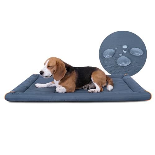 Miguel Outdoor Wasserdichtes Hundebett für Metallhundekäfige Wasserabweisende Oxford Allwetter Haustiermatte Strapazierfähig Leicht abwischbar Reise Innen und Außenwelpe Katzenbett(91cm/36inch Blau) Miguel Outdoor Wasserdichtes Hundebett für Metallhundekäfige Wasserabweisende Oxford Allwetter Haustiermatte Strapazierfähig Leicht abwischbar Reise Innen und Außenwelpe Katzenbett(91cm/36inch Blau) von Miguel
