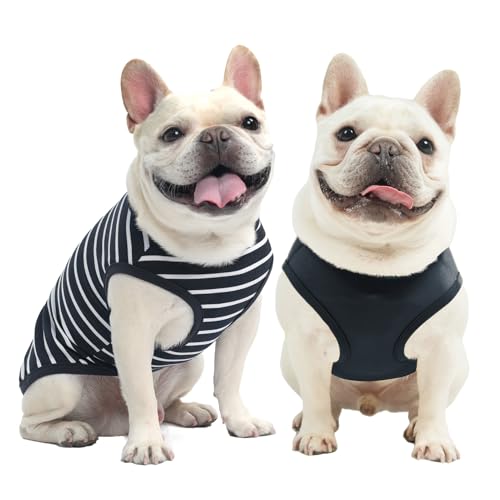 MIHACHI Hunde-Shirts, Hundekleidung, 2er-Pack für kleine und mittelgroße Hunde – atmungsaktiv, leicht, Baumwolle, ärmellose Weste, Tank-Tops für Sommer, Welpen, Katzen, Jungen, Mädchen, Outfit MIHACHI Hunde-Shirts, Hundekleidung, 2er-Pack für kleine und mittelgroße Hunde – atmungsaktiv, leicht, Baumwolle, ärmellose Weste, Tank-Tops für Sommer, Welpen, Katzen, Jungen, Mädchen, Outfit von Mihachi