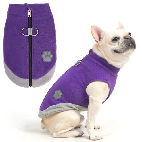 Mihachi Hunde-Fleece-Weste, Pullover, mit Reißverschluss, warmer Pullover, Step-in-Hundejacke mit integriertem Geschirr, für den Winter, kaltes Wetter, reflektierender Mantel, Kleidung, Mihachi Hunde-Fleece-Weste, Pullover, mit Reißverschluss, warmer Pullover, Step-in-Hundejacke mit integriertem Geschirr, für den Winter, kaltes Wetter, reflektierender Mantel, Kleidung, von Mihachi