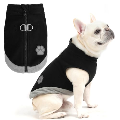 Mihachi Hunde-Fleeceweste, Pullover, mit Reißverschluss, warmer Pullover, Step-in-Hundejacke mit integriertem Geschirr, für den Winter, kaltes Wetter, reflektierender Mantel, Kleidung, Kapuzenpullover Mihachi Hunde-Fleeceweste, Pullover, mit Reißverschluss, warmer Pullover, Step-in-Hundejacke mit integriertem Geschirr, für den Winter, kaltes Wetter, reflektierender Mantel, Kleidung, Kapuzenpullover von Mihachi